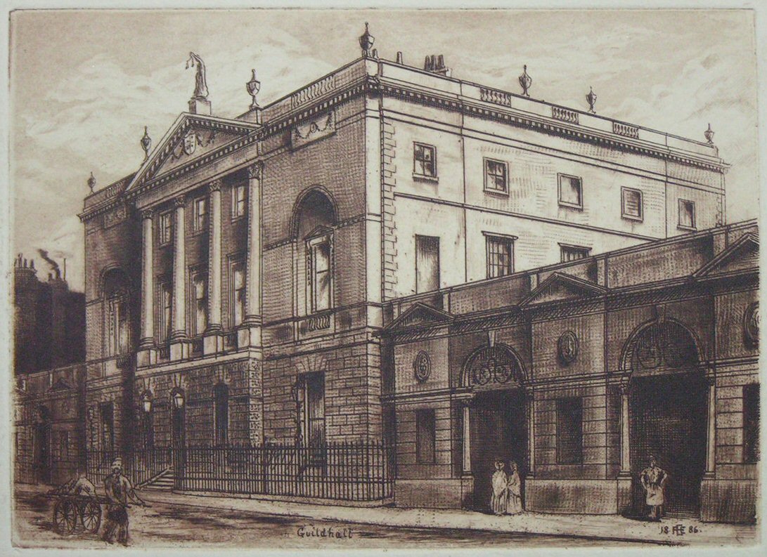 Etching - Guildhall - Ellison